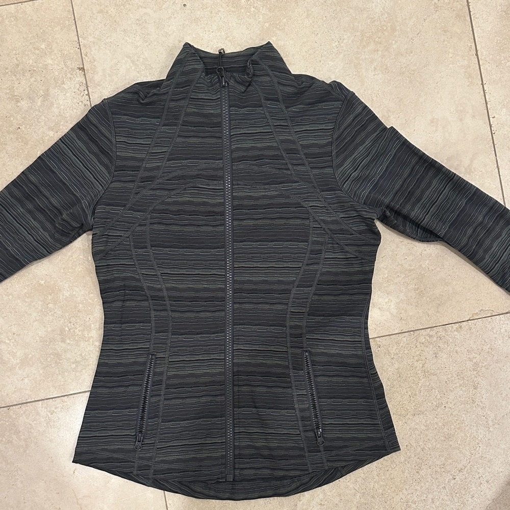 LuluLemon Define Jacket Daily Space Dye Twist Dark Slate Fatigue Green
